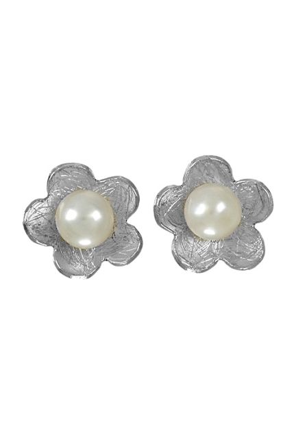 pendientes de plata forma flor con perla cultivada 200_P001-1