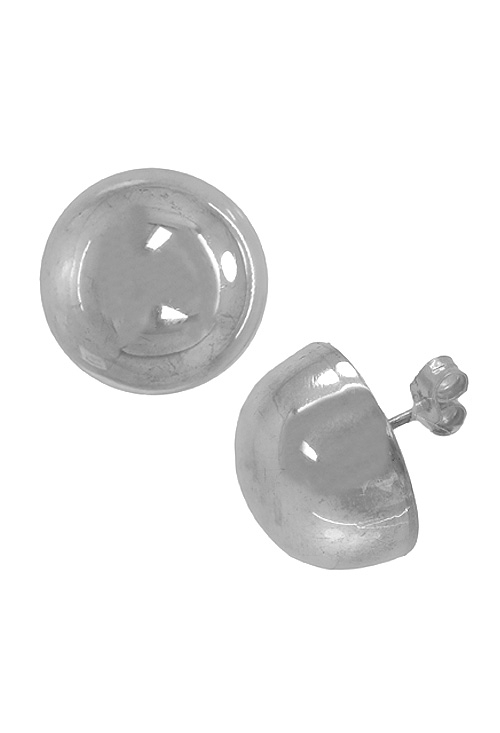 pendientes de plata media bola 18 mm de diametro foto lateral 200_10150-4_01