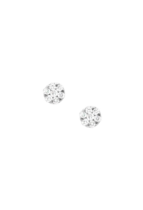 pendientes 3 en 1 oro blanco 18 kilates perlas australianas y diamantes vista dormilona de manera frontal