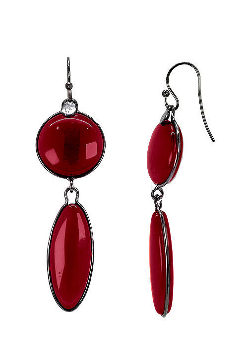 pendientes largo plata rodinada en negro con cuarzos granates 237_TJ1119P01