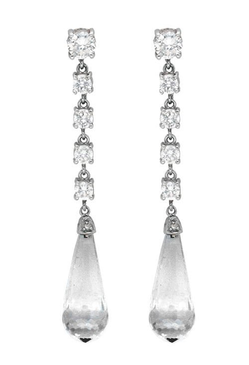 Pendientes largos de plata y circonitas 132_08754-P-0