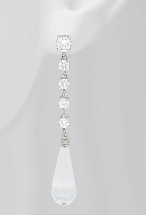 pendientes largos de plata perilla cristal swarovski foto maniqui 132_08754-P_02