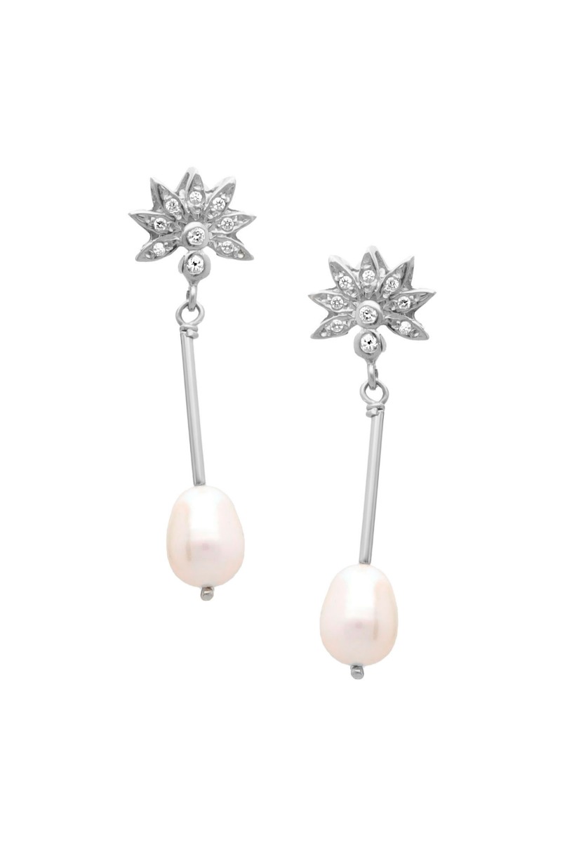 pendientes oro blanco 18 kilates con perlas y circonitas 139_0014-P-OB