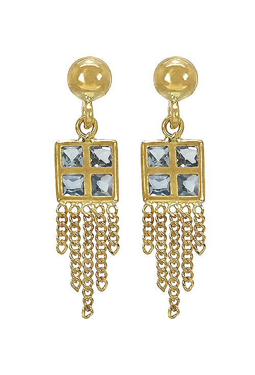 pendientes largos oro amarillo 18k con topacios azules precio barato joyeria online foto de frente 140_P-2.416-A