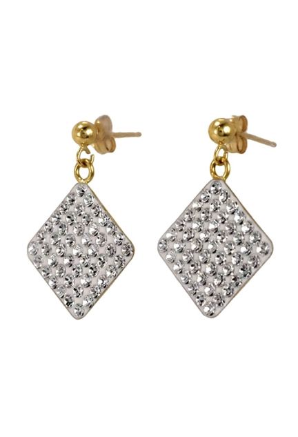 pendientes largos oro amarillo y cristales swarpvski precio de ocasion 119_26052E
