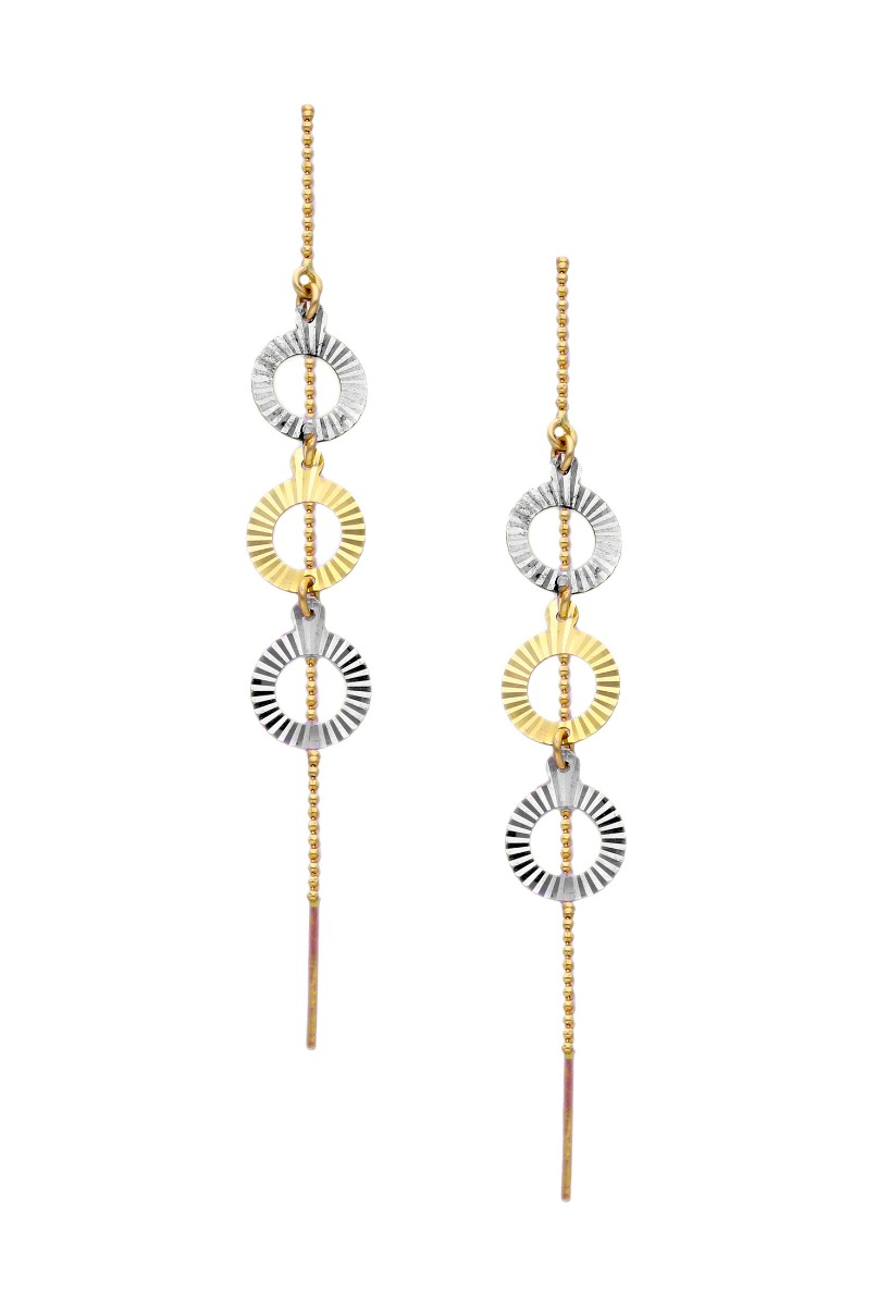 Pendientes oro blanco y amarillo M - foto 1 - rfcia.019_P5389-P