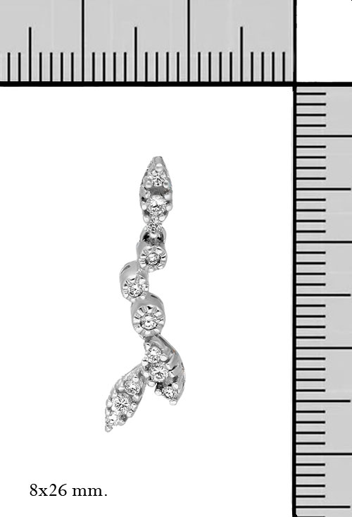 pendientes largos oro blanco 18 kilates y brillantes pendientes para novia en joyas online foto con medidas