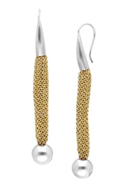 pendientes largos plata bicolor con malla 193_9200500_01