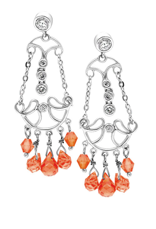 pendientes largos de plata con cuarzos facetados muy baratos 132_70993-P-2