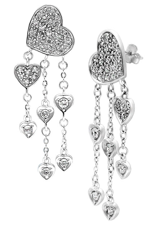 pendientes largos plata de ley con circonitas modelo corazones foto para joyas online toma dos 132_08729-P_01