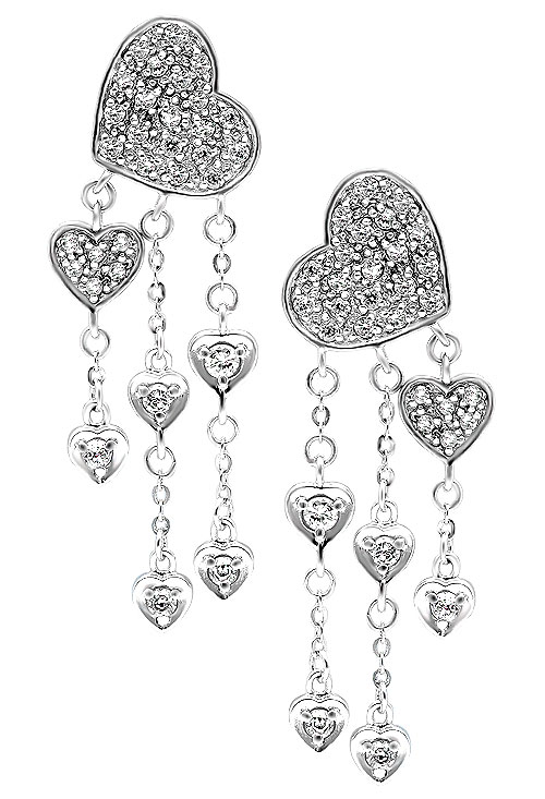 pendientes largos plata de ley con circonitas modelo corazones foto para joyas online toma dos 132_08729-P_01