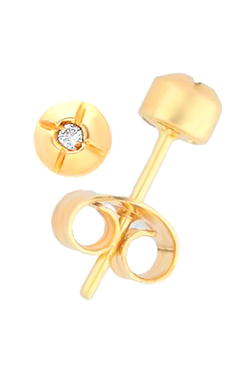 pendientes chatones oro amarillo 18 kilates con diamantes y sistemas de presion foto lateral sistemas de presion oportunidades joyeria online precio barato