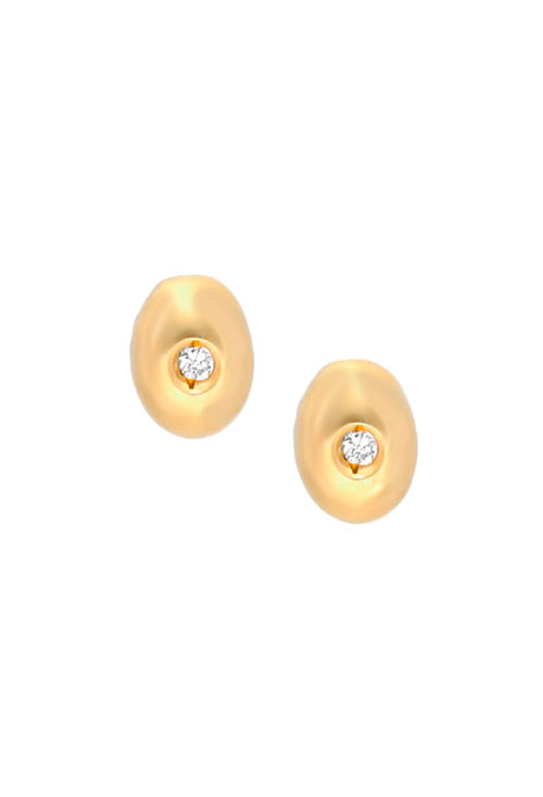 Pendientes oro ley con diamante. dormilonas - foto 1 - rfcia.052_020-P-OA