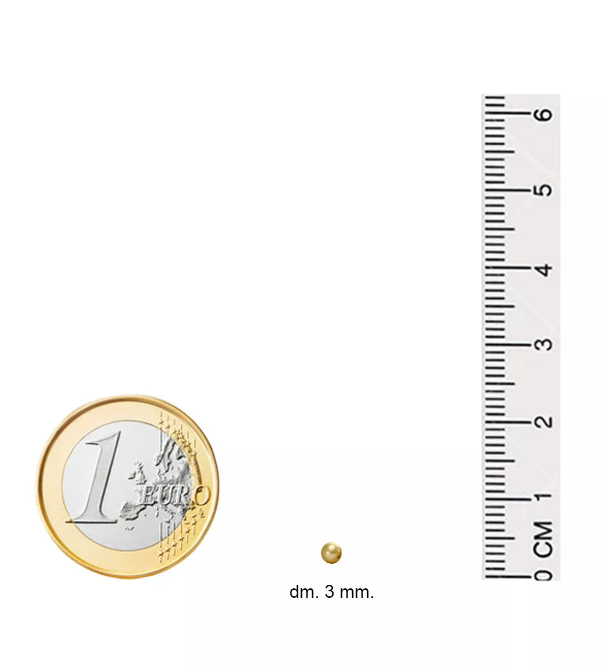 Pendientes de oro 18K bolas de 3 mm 323_2960 - Imagen 4