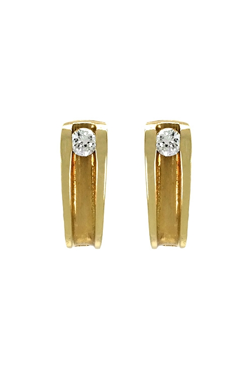 pendientes oro amarillo 18 ktes con circonita modelo comunion 139-5037-P