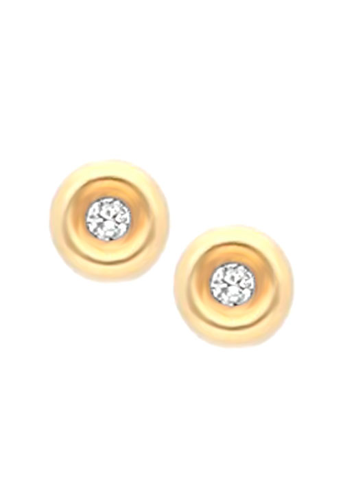 Pendientes oro con diamante, dormilonas 095_455428