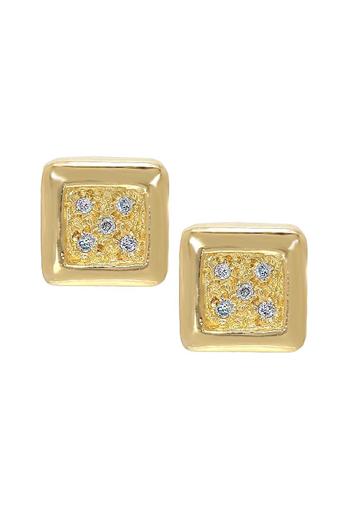 pendientes oro amarillo 18 ktes y diamantes vista frontal 044_5748-P
