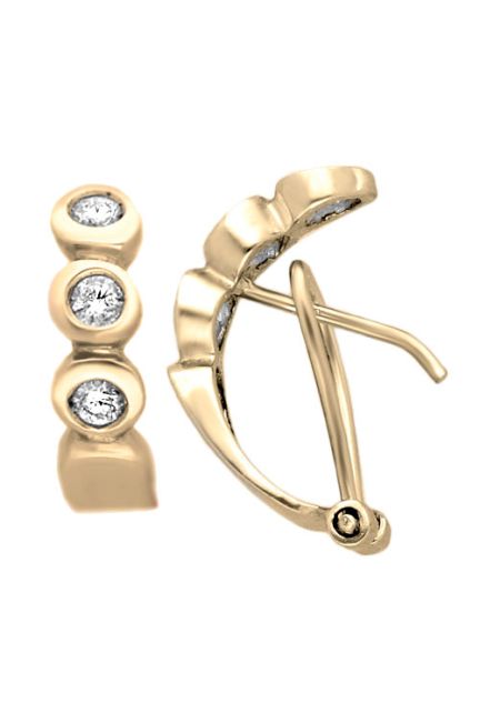 Pendientes oro amarillo 18k con diamantes para mujer a precios baratos 192_Z1272