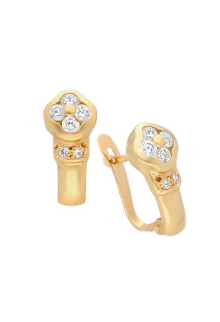 pendientes oro amarillo 18k para niña de comunion foto lateral 234_1J846P_01