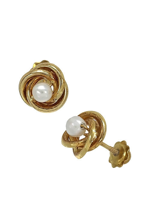 pendientes oro amarillo con perla para nina 234_1182