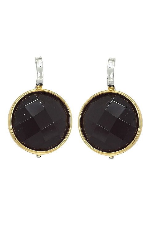Pendientes oro bicolor 18k agata negra precio barato joyeria online 095_428573-P