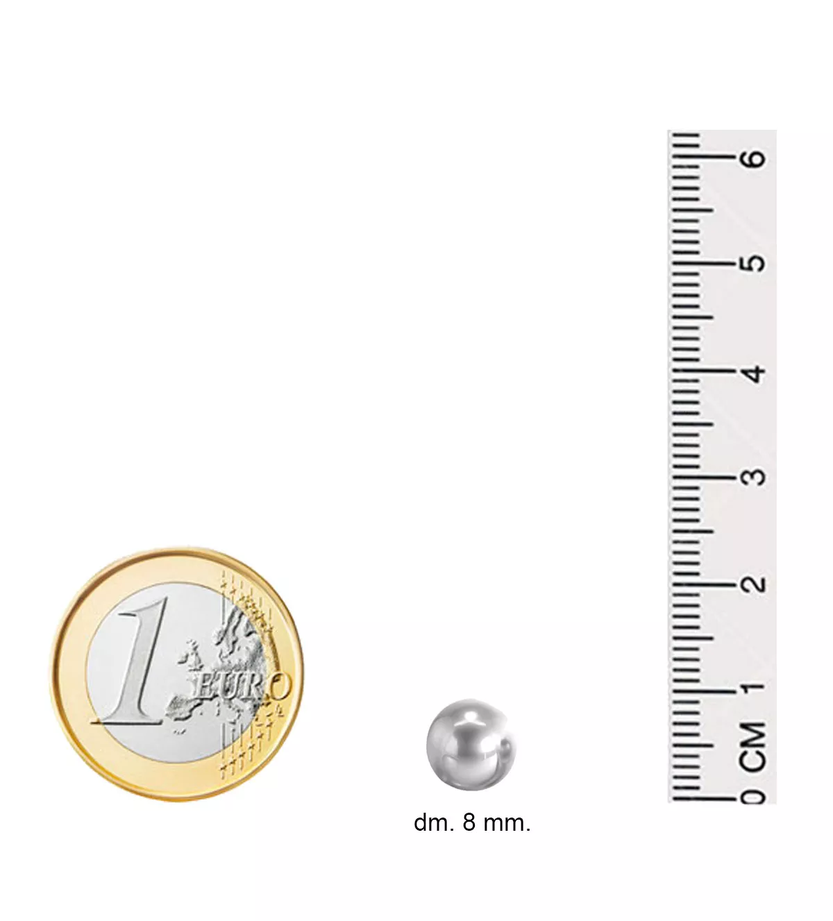 Pendientes oro blanco bolas de 8 mm. 234_1137-B - Imagen 4