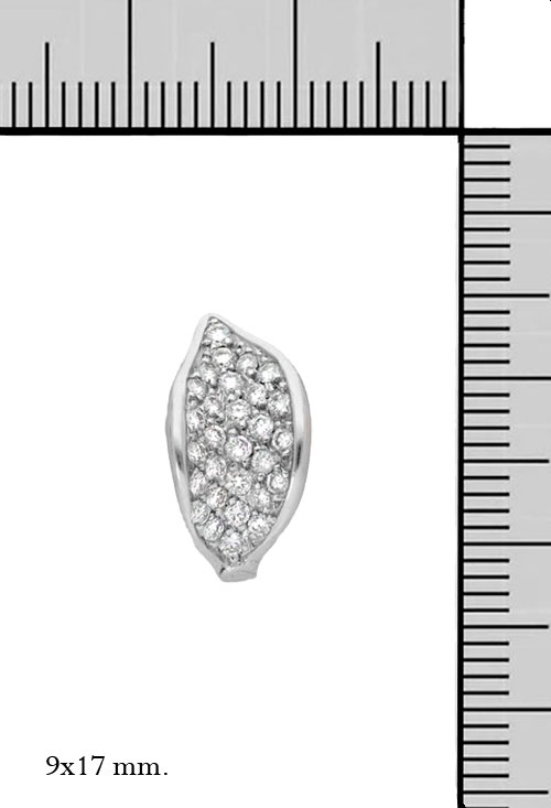 Pendientes oro con diamante, aretes, oro blanco. 025_B-02684-95103