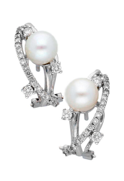 pendientes oro blanco 18 kilates con diamantes y perla cultivada precio barato joyeria online indicados para novia foto con sistemas omega 012_41_01
