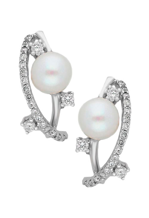 pendientes oro blanco 18 kilates con diamantes y perla cultivada precio barato joyeria online indicados para novia foto frontal 012_41