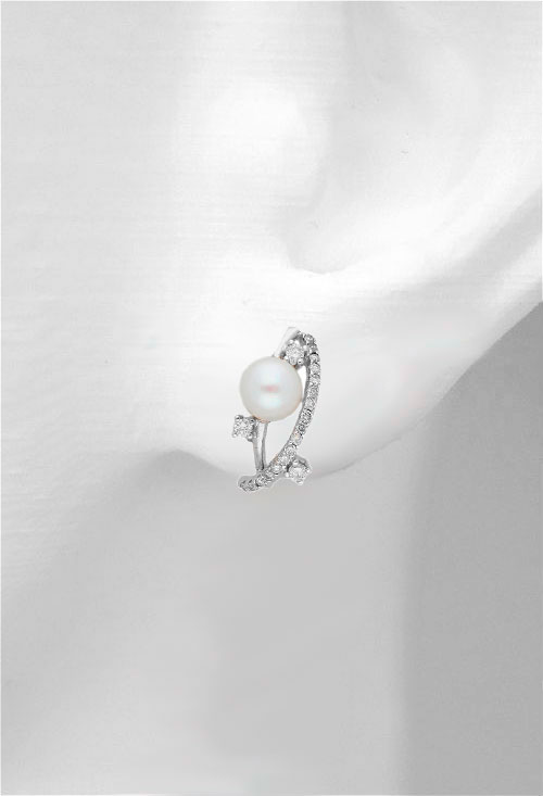 pendientes oro blanco 18 kilates con diamantes y perla cultivada precio barato joyeria online indicados para novia foto modelo 012_41_03
