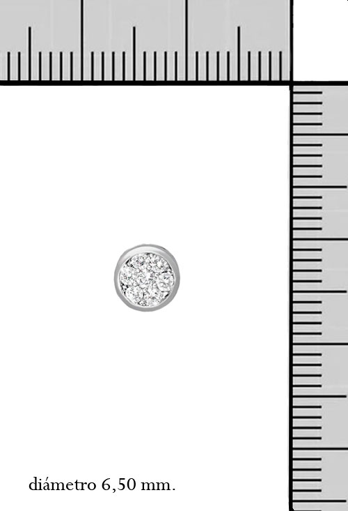 pendientes oro blanco 18 kilates y diamantes chatones cierre invisible en joyeria online foto medidas