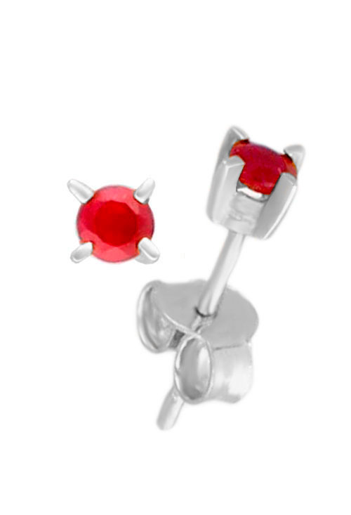 Pendientes oro 1ª ley 750 mmas. (18 k.) chatones·garras·dormilonas oro blanco rfcia.100_L980R-OB