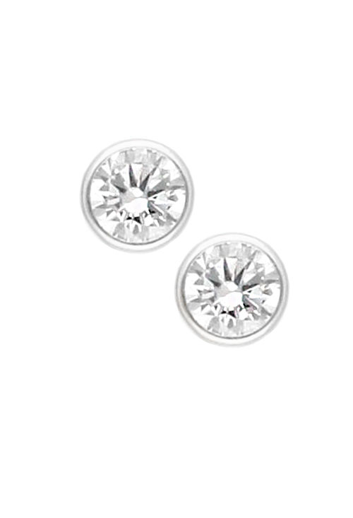 Pendientes oro blanco tipo dormilona 18K 234_1003-B-0