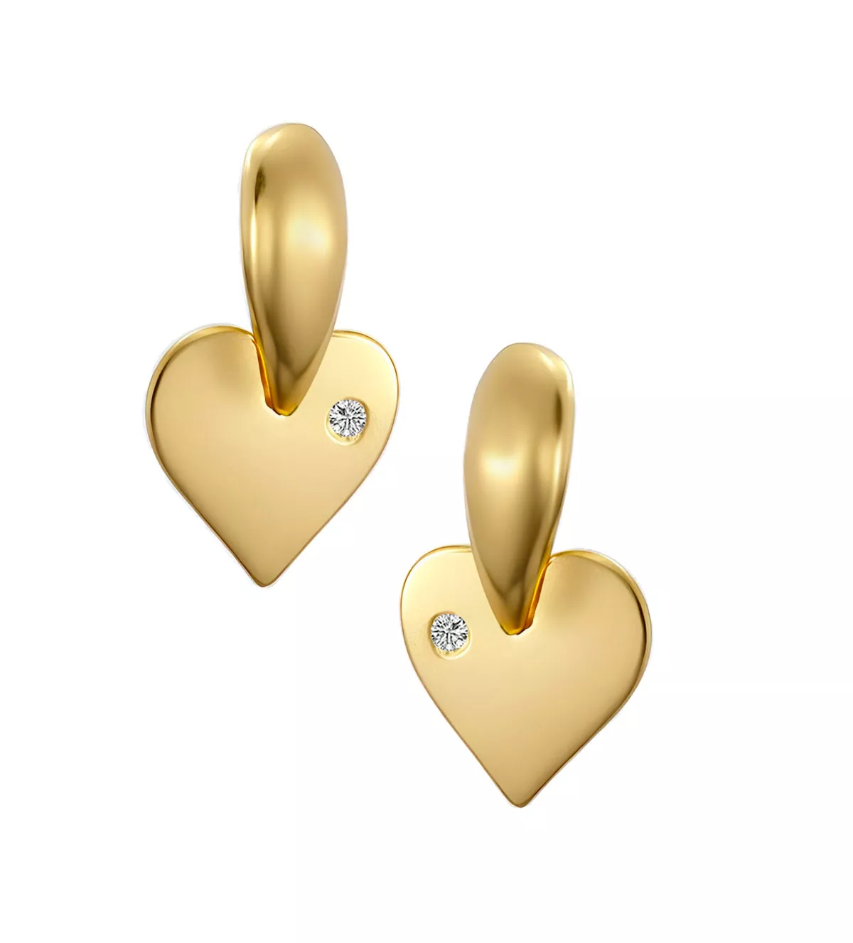 pendientes de plata chapada love dor