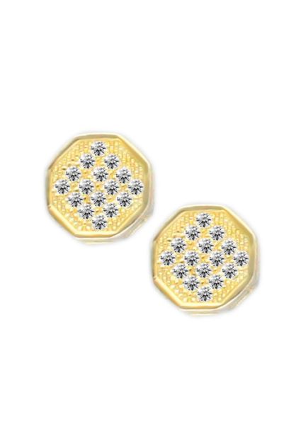 pendientes plata chapada y circonitas foto frontal 042_A131-P-A