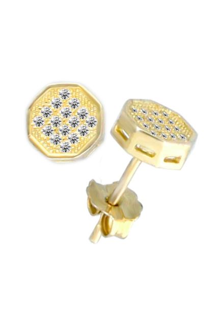 pendientes plata chapada y circonitas foto lateral 042_A131-P-A_01