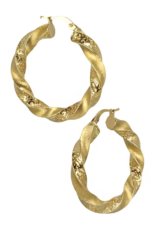 pendientes tipo criollas chanela retorcida a precio barato 139_2062-T