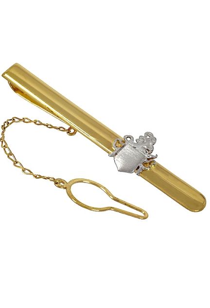 pisacorbatas oro amarillo y blanco con escudo heraldico para grabar 146_8086-A foto 2