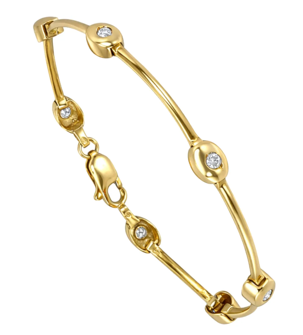 pulsera de oro 18 ktes con brillantes 192_Z4503
