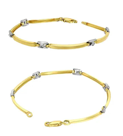 pulsera de oro bicolor 18 ktes con brillantes naturales 192_Z4506_01