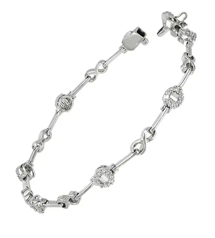 pulsera de oro blanco 18k con diamantes naturales talla baguette y talla brillante 210_020-886_01