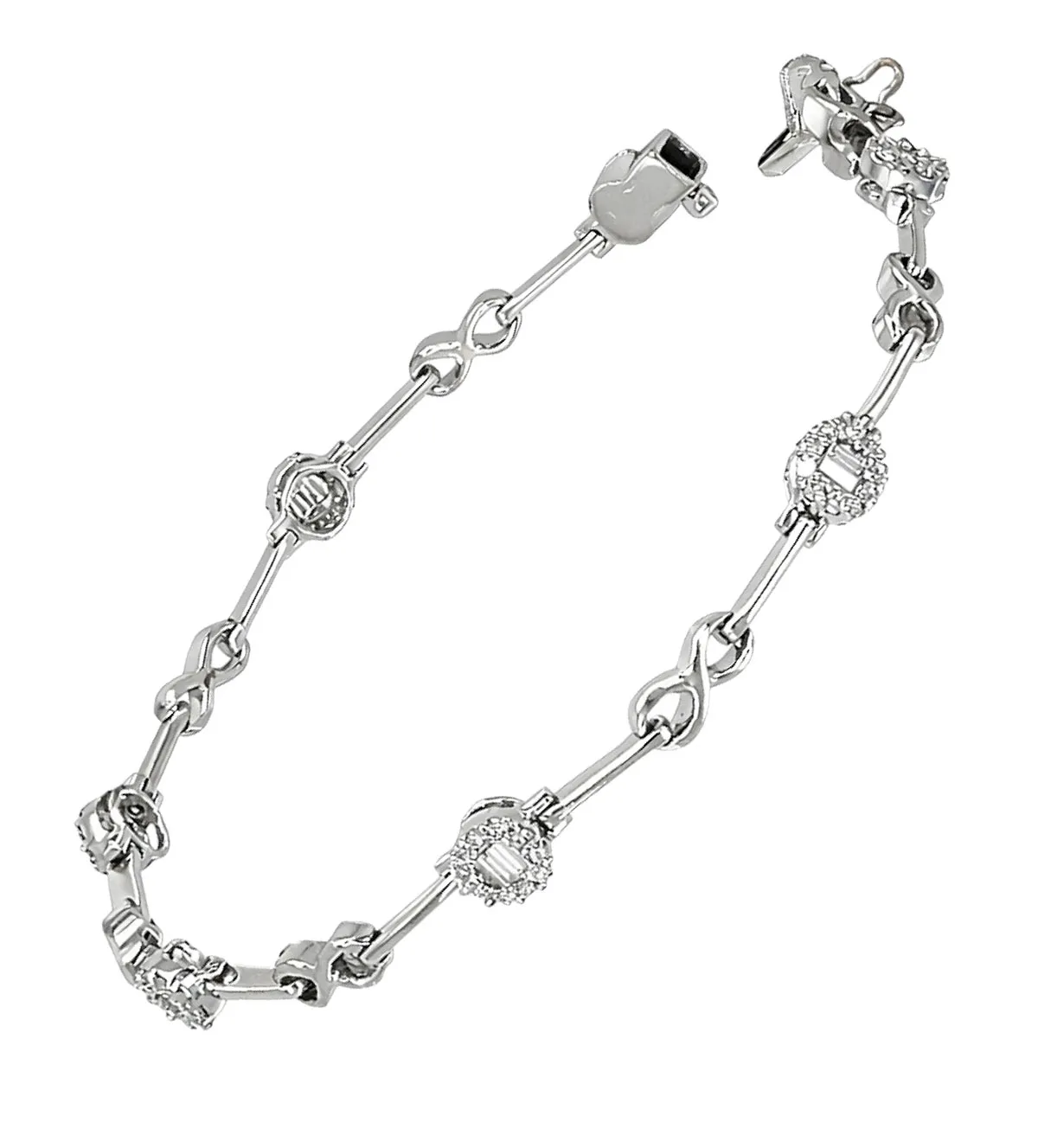 pulsera de oro blanco 18k con diamantes naturales talla baguette y talla brillante 210_020-886_01