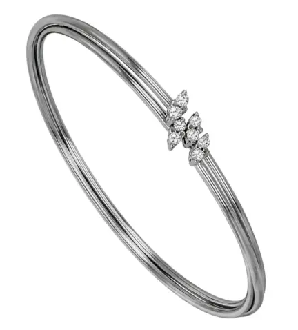 pulsera de oro blanco con brillantes modelo rigido 025_F-01207