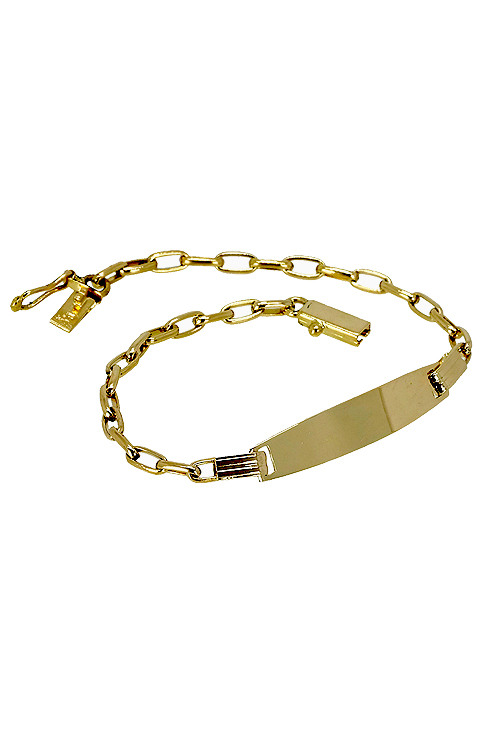Pulsera oro 18k, esclava de nino o nina para grabar Comunion - foto 04 - rfcia 003_0780