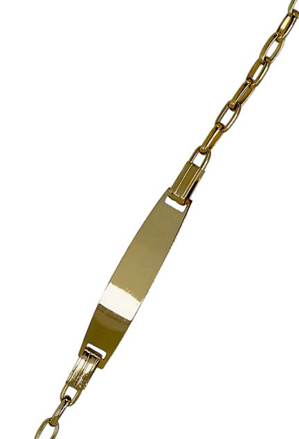 Pulsera oro 18k, esclava de nino o nina para grabar Comunion - foto 3 - rfcia.003_0780