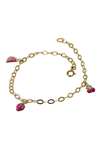 Pulsera oro. nina. eslabon forzado. frutas - foto 1 - rfcia.057_09152-0000