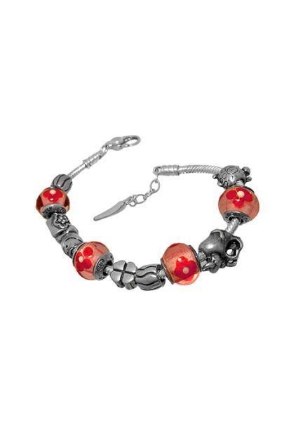 Pulsera plata ley, con abalorio - foto 3 - rfcia.015_ENT022