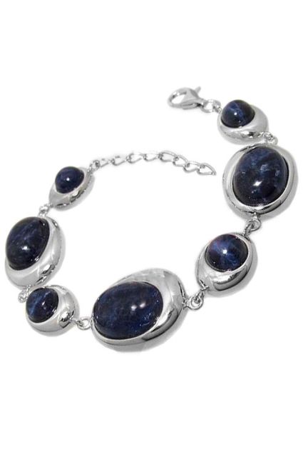 Pulsera plata ley con piedras brazalete rfcia.252_B25290