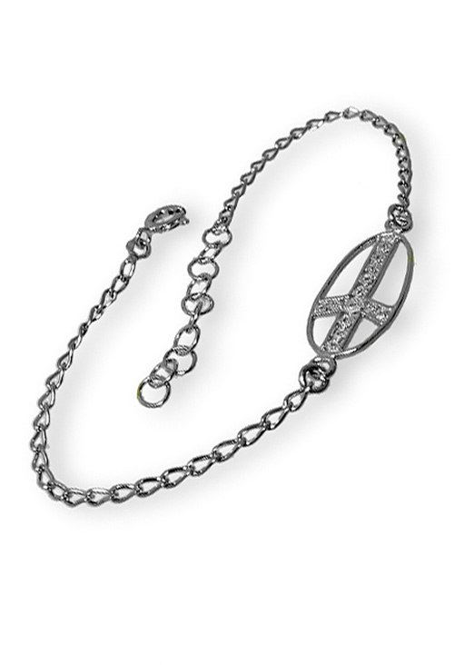 Pulsera plata ley, sin piedras, cadena - foto 3 - rfcia.022_CRUZ