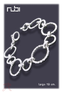 Pulsera plata ley sin piedras cadena rfcia.144_GIO417